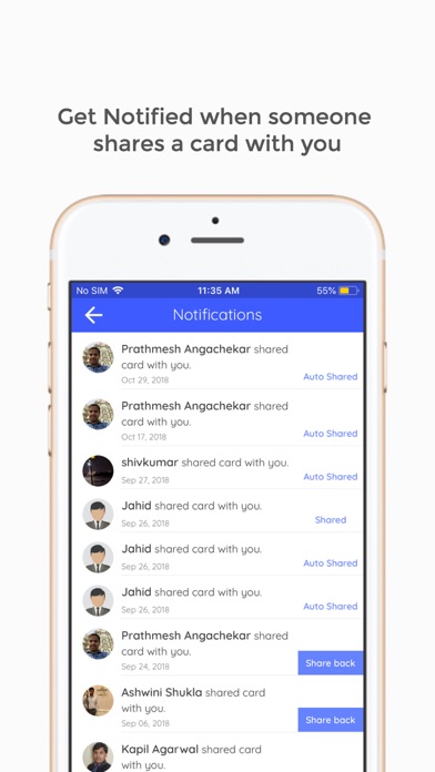 Linkcards - Business Cards Screenshot