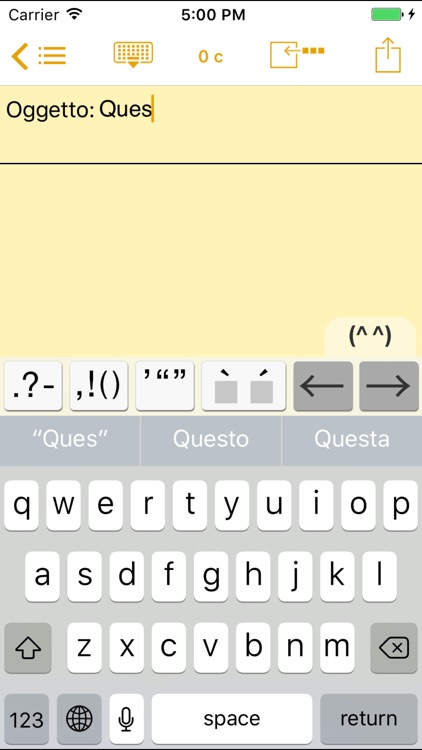 Easy Mailer Italian Keyboard screenshot-0