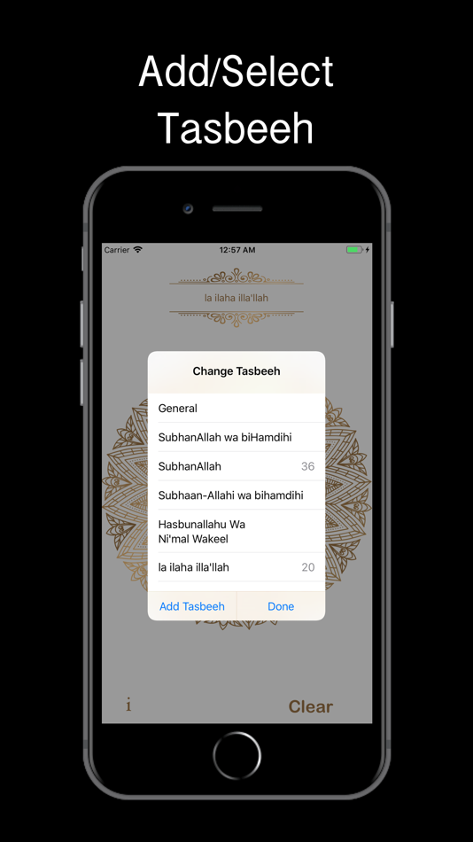 #5. Tasbeeh - Golden Tap Counter (iOS) Podle: Zain Habib