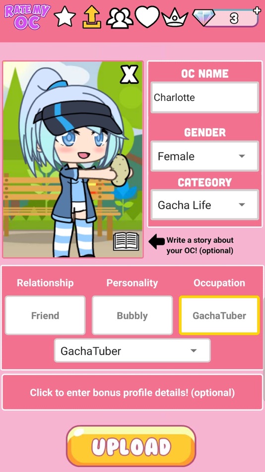 #2. Rate My OC (iOS) 由: Lunime Inc.
