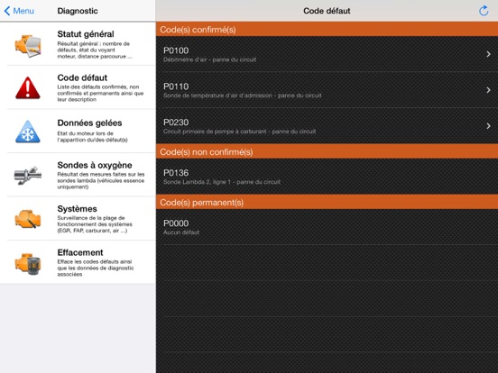 Screenshot #5 pour EOBD Facile: OBD 2 Car Scanner