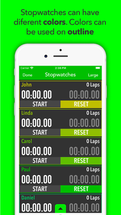 Screenshot #3 pour Best Multi Stopwatch Pro