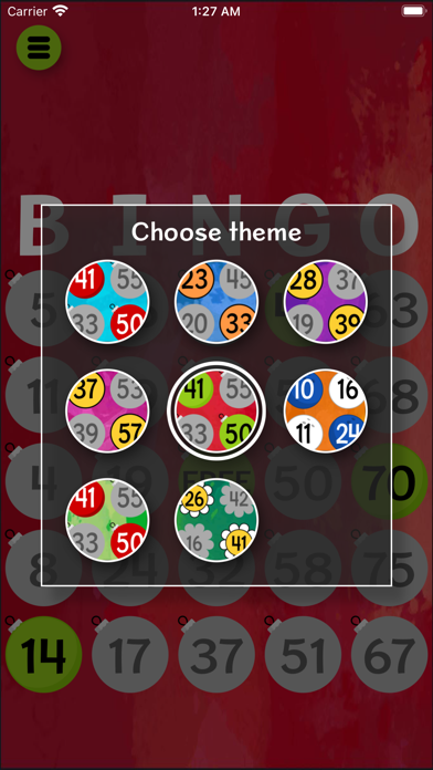 Bingo Card Screenshot