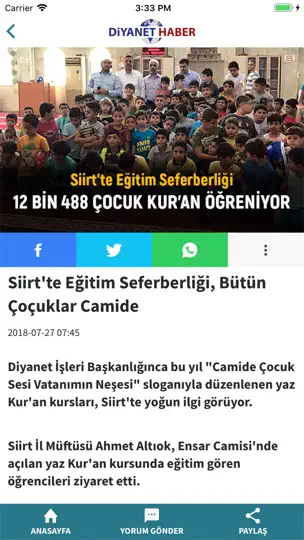 Diyanet Haber iPhone Ekran Görüntüsü 2