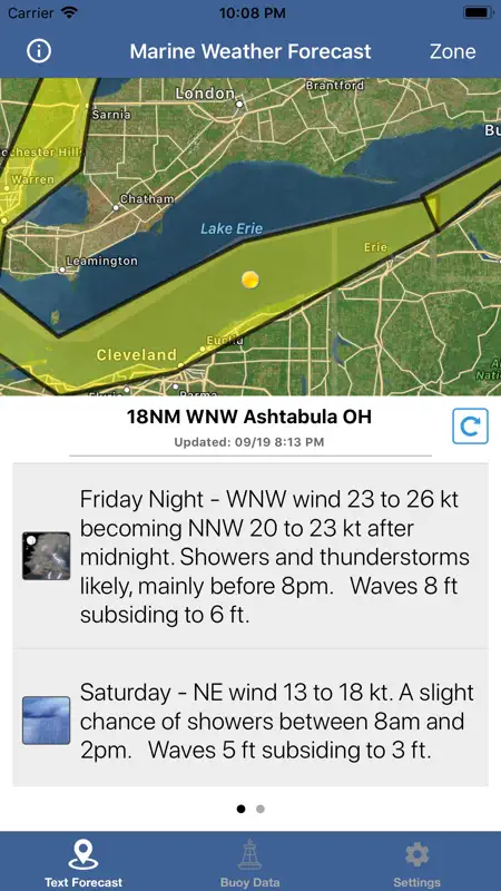 Lake Erie Boating Weather screenshot 1 of 5