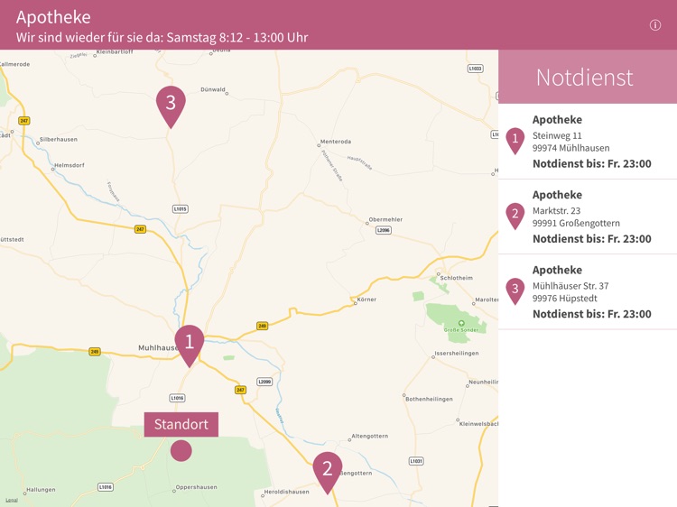 Schaufenster-Notdienst-App