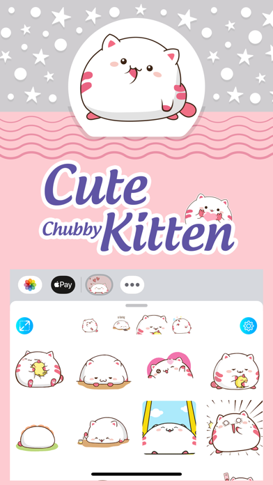 Screenshot #1 pour Cute Chubby Kitten Stickers
