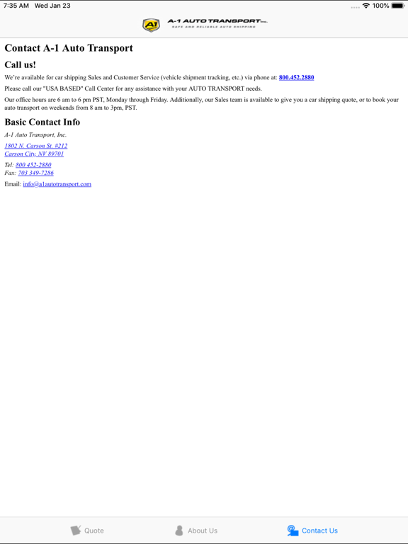 AutoTransport iPad screenshot 3 - Business app