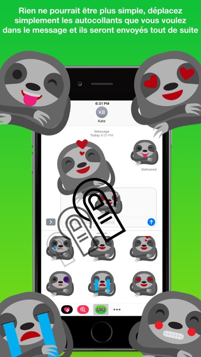 Screenshot #2 pour Paresseux Stickers