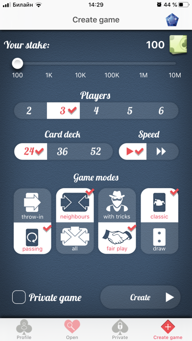 Durak Online card game screenshot 2