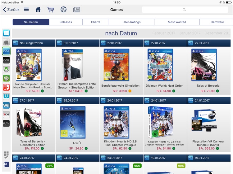 WoG.ch Game Shop für iPad