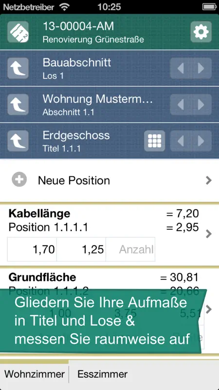 Mobilaufmaß Pro screenshot 2 of 5