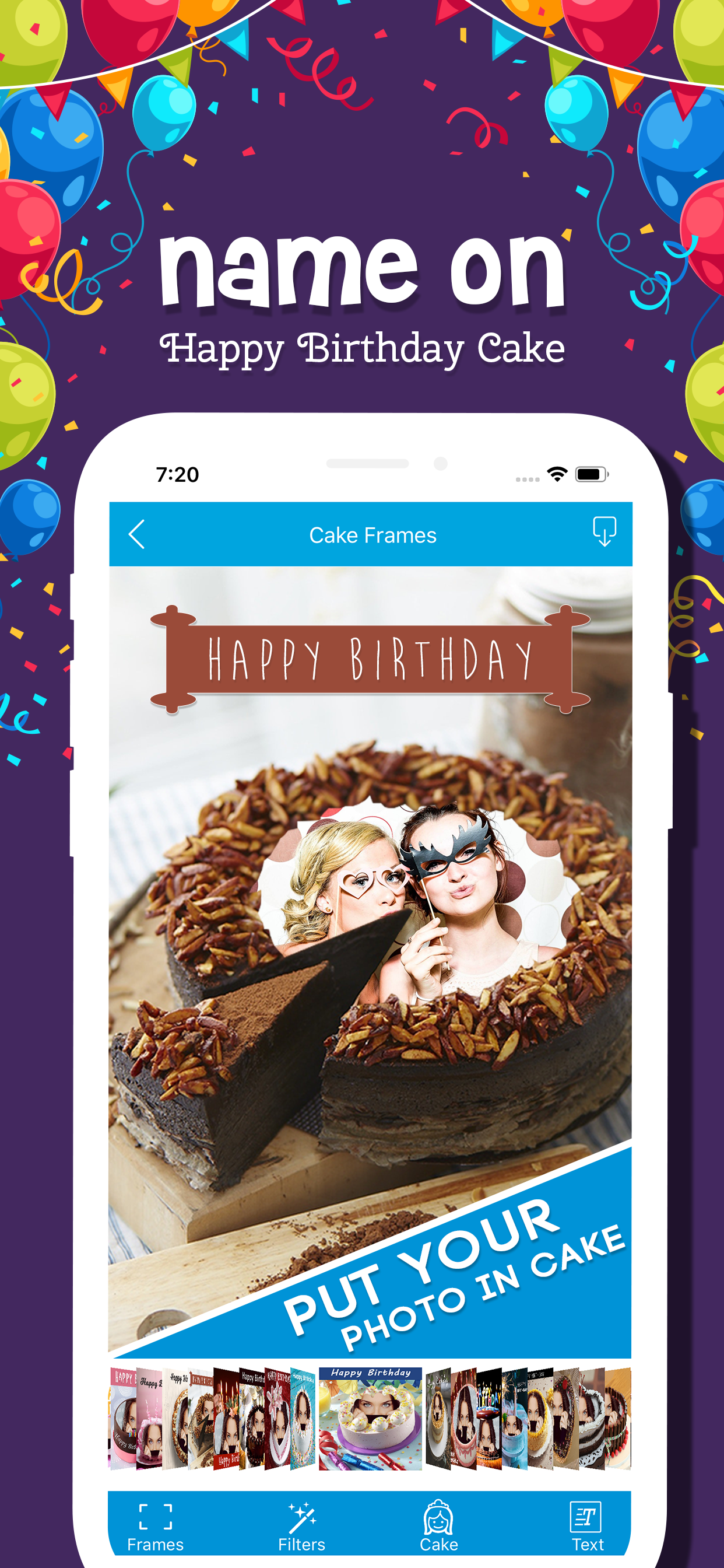 Name On  Happy Birthday Cake