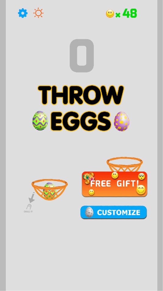 #1. Throw Eggs into Basket (iOS) 由: Anong Nakhun