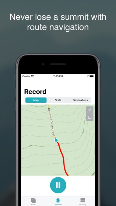 Peaks: Track Your Climb Screenshot 3 - AppWisp.com Peaks: Track Your Climb Screenshot 3 - AppWisp.com