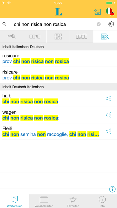 Screenshot #2 pour Italienisch XL Pro Wörterbuch