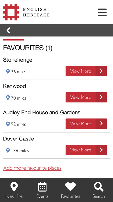 English Heritage Days Out Screenshot
