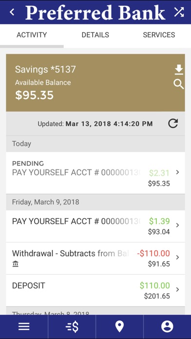Preferred Bank, Illinois Screenshot