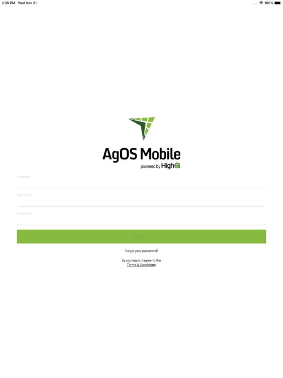AgOS Mobile iPad screenshot 1 - Business app