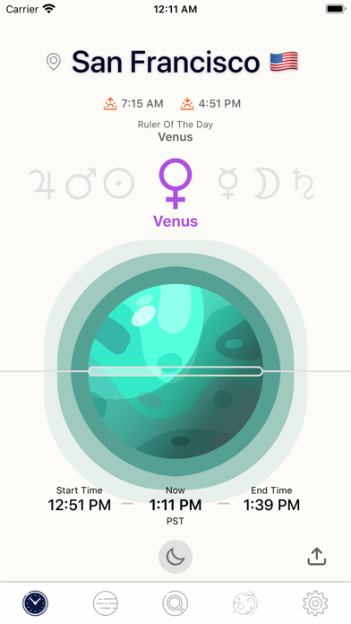 Planetary Hours plus Widget screenshot 1