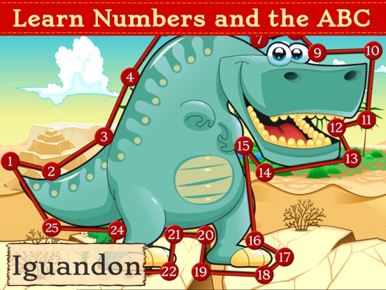 Dinosaur Dots Connect for kids iPad app afbeelding 3