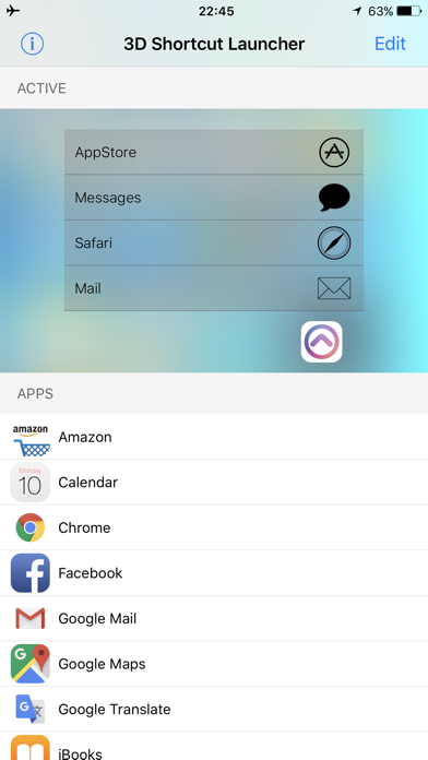 3D Shortcut Launcher Screenshot