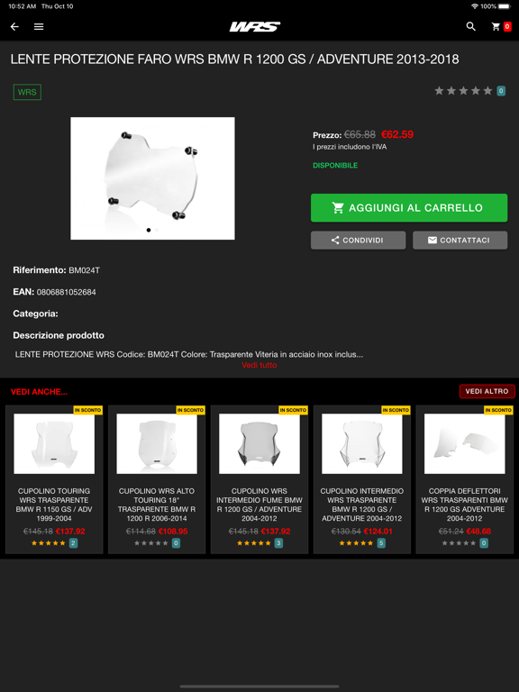 WRS Italy iPad screenshot 4 - Shopping app