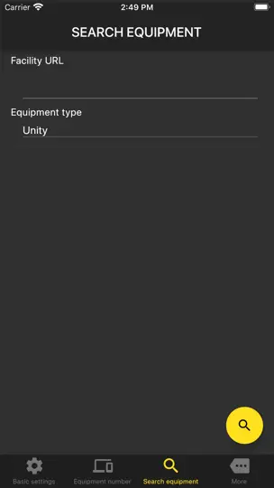 Screenshot von Equipment Setup auf dem iPhone 3