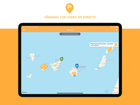 ESCams - The cameras of Spain iPad screenshot 4 - Navigation app