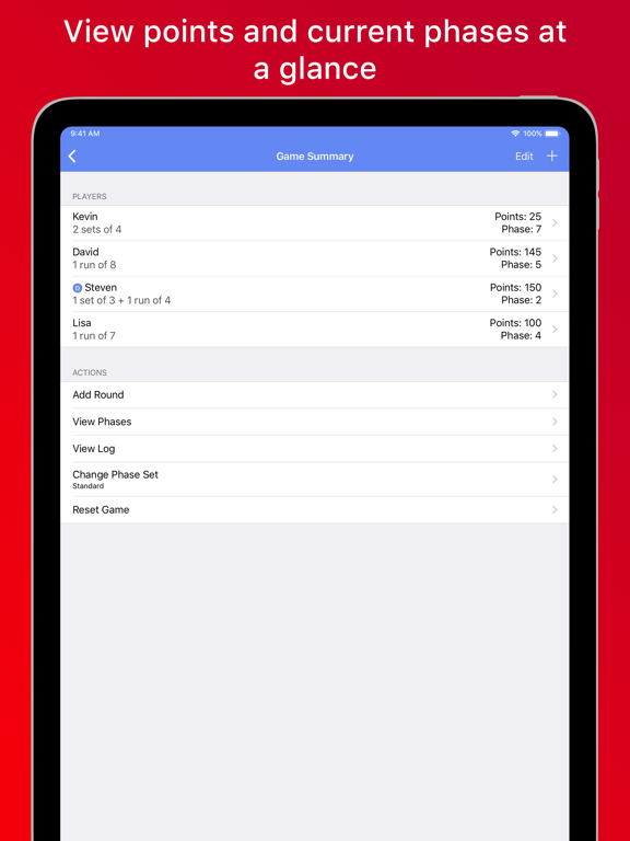 Screenshot #5 pour Phase 10 Score Keeper Pro