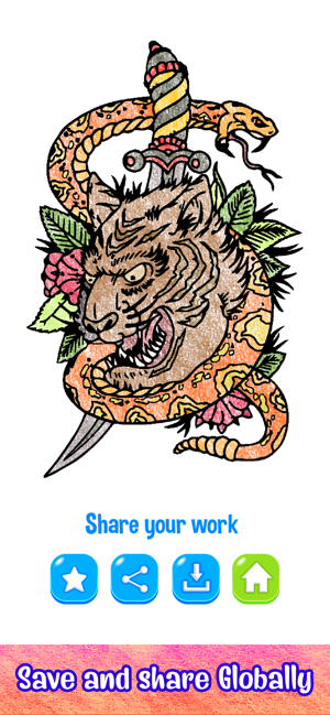 Tattoo Paint By Number Book(圖6)-速報App