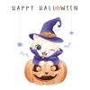 Watercolor Halloween Stickers-