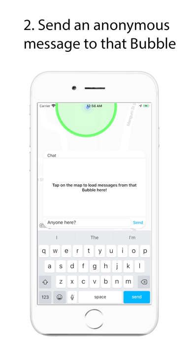 Bubble - Hyperlocal Chat iPhone screenshot 2 - Social Networking app