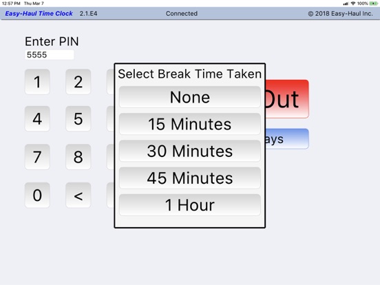 EasyHaul Time Clock app screenshot 3