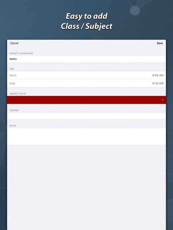 Timetable & Homework Planner iPad screenshot 4 - Education app