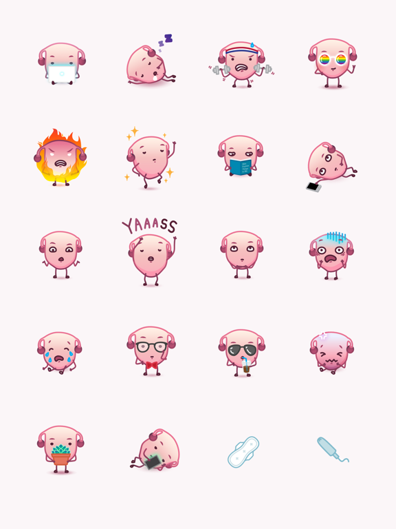 Ooti the Uterus iPad screenshot 4 - Stickers app