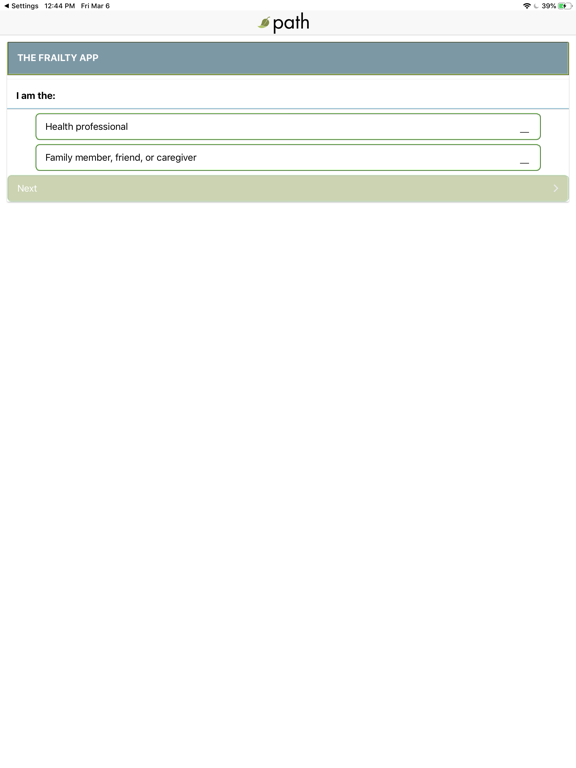 Screenshot #5 pour The Frailty App