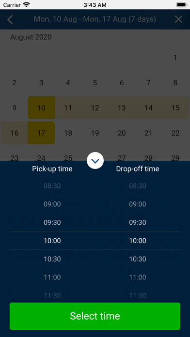 Car Rental Carngo car hire App Screenshot