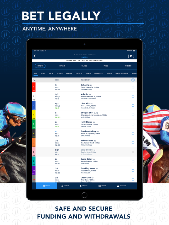 iPad Image of TwinSpires Horse Race Betting