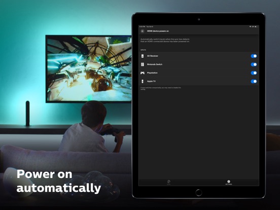 Philips Hue Sync iPad app afbeelding 1