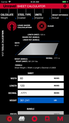 Unravel: Steel Calculator screenshot 2