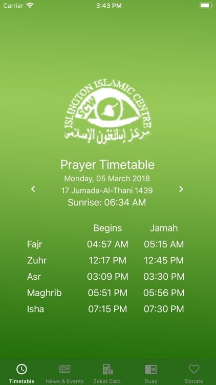 Prayer Time Alrisaalah Masjid