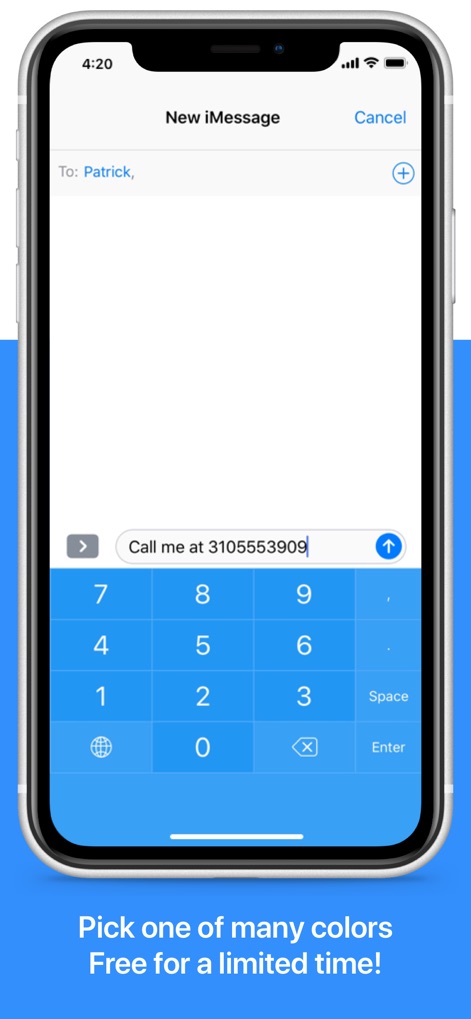 NumPad: Your Number Keyboard - numpad-blue-custom-keyboard