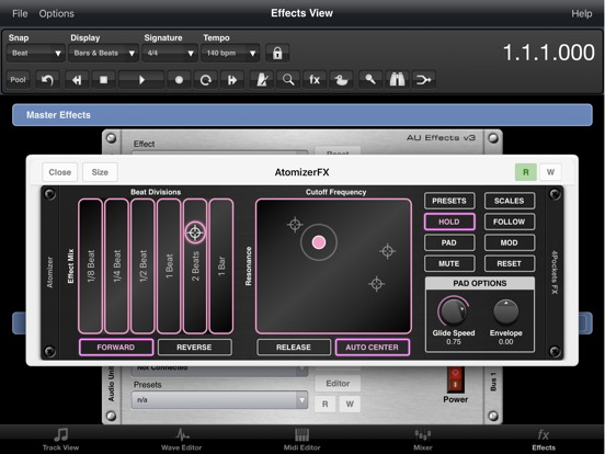 Atomizer AUv3 Plugin iPad app afbeelding 4