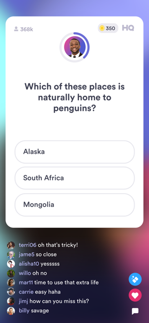 ‎HQ Trivia Screenshot