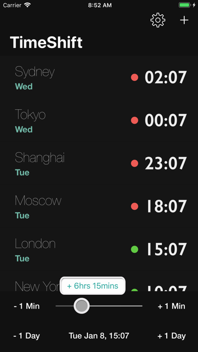 TimeShift app screenshot