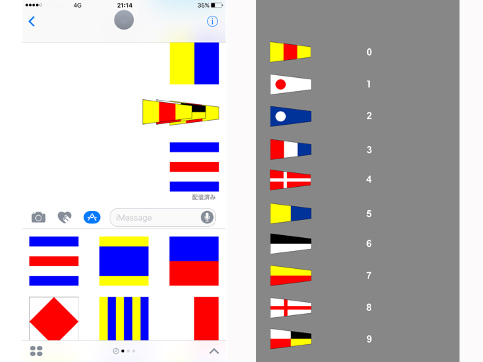 国際信号旗のステッカー