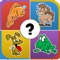 Animals game for kids is the classic brain card game
