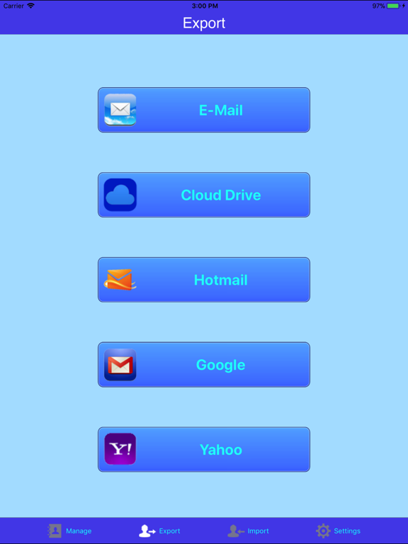 Screenshot #5 pour 1.2.3 Contacts Backup Lite