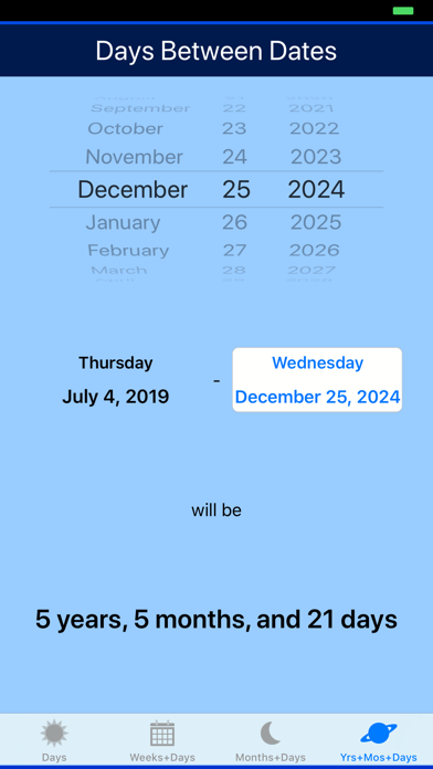 Days between Dates Screenshot